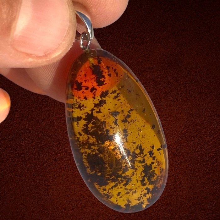 Baltische Zee Amber - Druppel fossiele Amber met insluitsels - Barnsteen - 54 mm - 23.5 mm