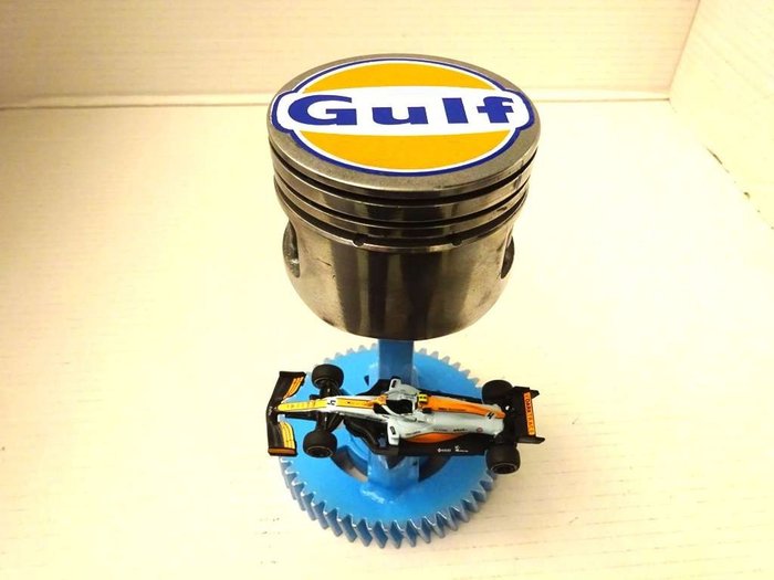 Preview of the first image of Decorative object - Gulf racing piston - McLaren, gulf racing - After 2000.