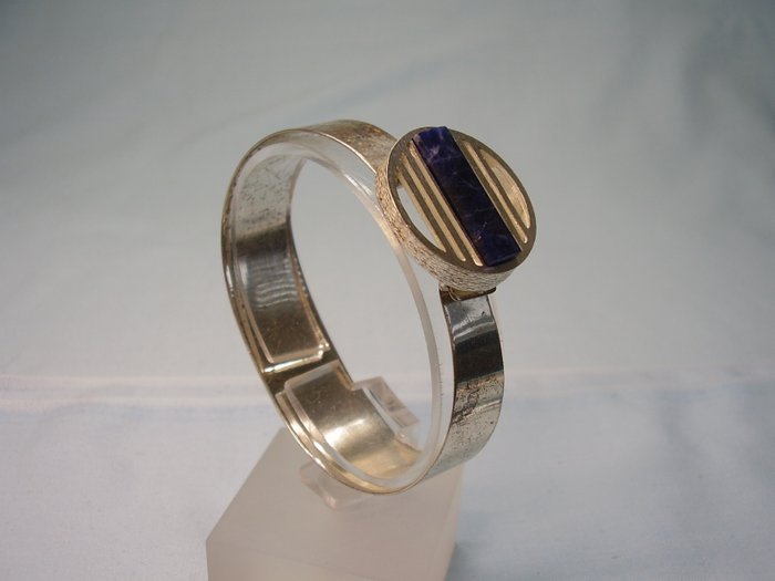 Preview of the first image of Theodor Klotz, Pforzheim - 925 Silver - Bracelet - 10.00 ct Lapis lazuli.