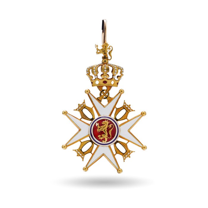 Preview of the first image of Royal Norwegian Order of Saint Olav. - 18 kt. Yellow gold - Pendant.