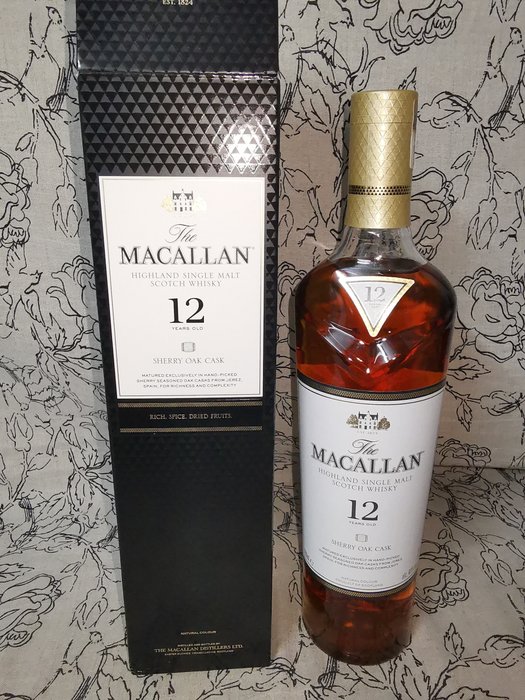 Macallan 12 years old - Sherry Oak Cask - Original bottling  - 700 ml