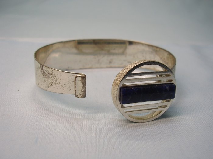 Image 3 of Theodor Klotz, Pforzheim - 925 Silver - Bracelet - 10.00 ct Lapis lazuli