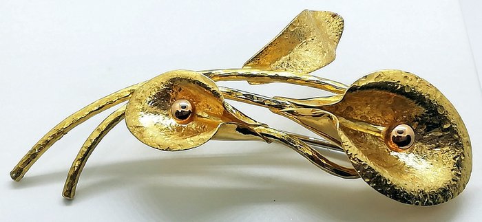 Image 3 of Made in Italy - Valenza - 18 kt. Yellow gold - Brooch