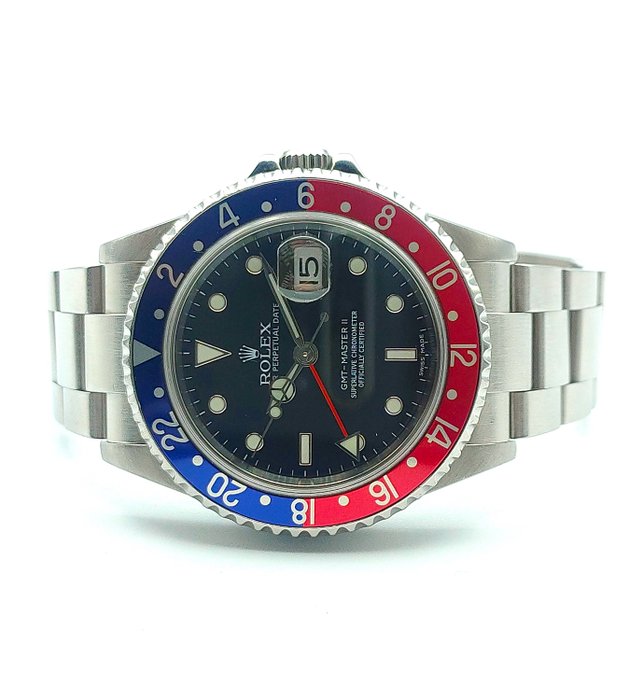Preview of the first image of Rolex - Caliber 3186 GMT-Master II 'Pepsi' - Stick Dial - 16710BLRO - Men - 2006.