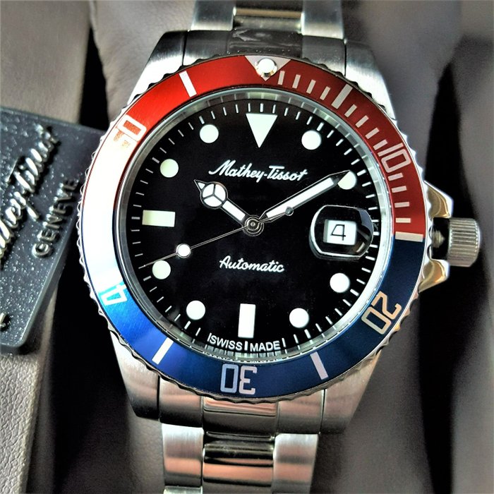 Preview of the first image of Mathey-Tissot - Automatic - STP 1-11 Caliber - Diver - Pepsi - Men - New.