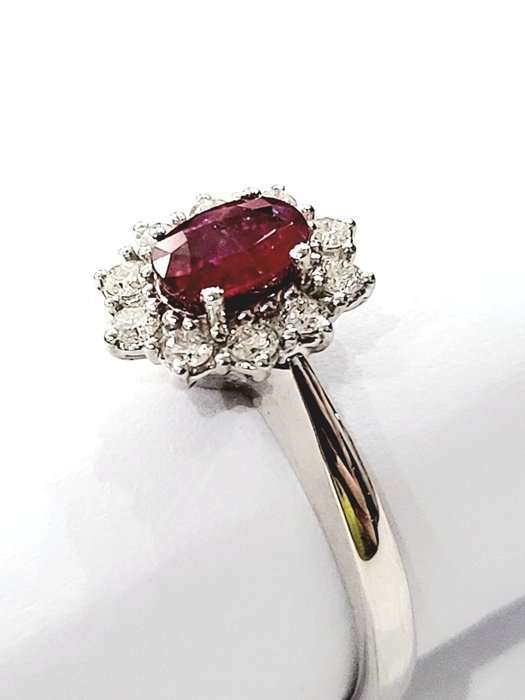 Image 3 of Astralia - 18 kt. White gold - Ring - 0.75 ct Ruby