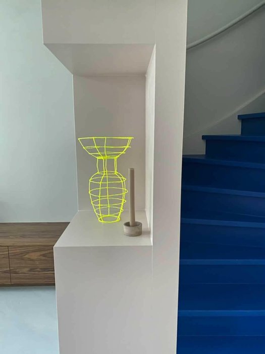 Iris Lucia - Vase -  3D Draw Vase Yellow  - Biodegradable print fillament