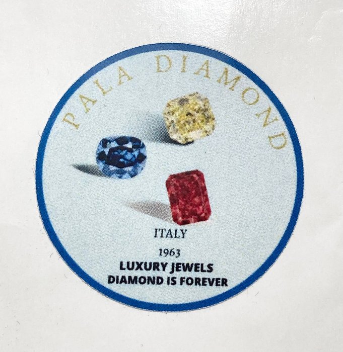 Image 3 of Pala Diamond-IGI cert - 18 kt. White gold - Ring - 1.36 ct Diamond - Diamonds