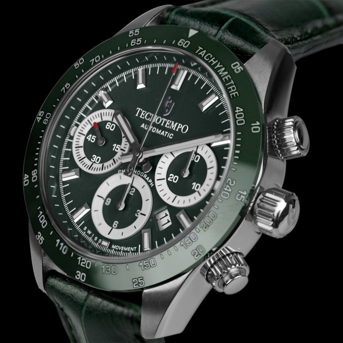 Preview of the first image of Tecnotempo - "Chrono Round" - Designed and Assembled in Italy - Swiss Movt - Limited Edition - TT.2.