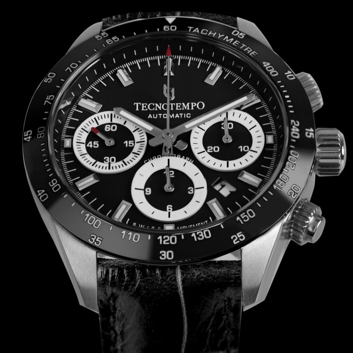 Tecnotempo® - "Chrono Round" - Designed and Assembled in Italy - Swiss Movt - Limited Edition - - TT.200RO.PN - 男士 - 2011至现在