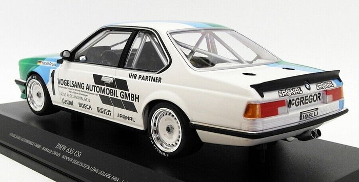 Image 3 of MiniChamps - 1:18 - BMW 635 CSi Vogelsang GMBH Winner Zolder 1984 Grohs - 155 842511