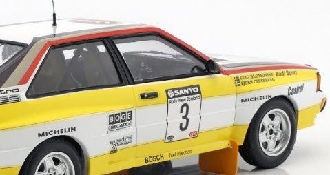 Image 2 of MiniChamps - 1:18 - Audi Quattro A2 Gr.B Audi Sport HB Rally New Zealand 1984 winnerBlomqvist - 155
