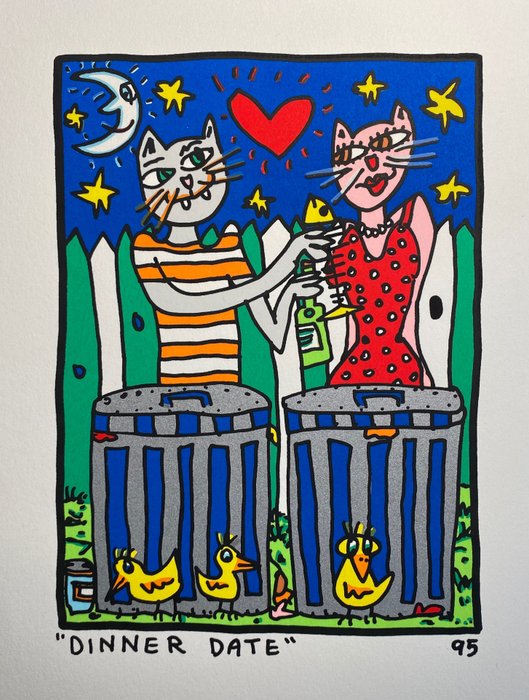 Preview of the first image of James Rizzi (1950-2011) - Dinner date.