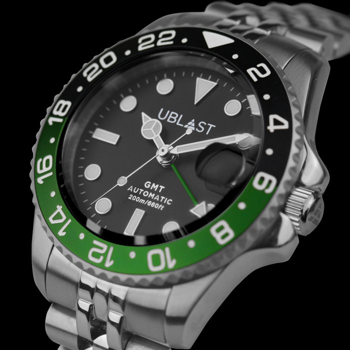 Preview of the first image of Ublast - Diver GMT Jubilee Strap - UBDGMJ40BGN - Sub 200M - Men - 2023.