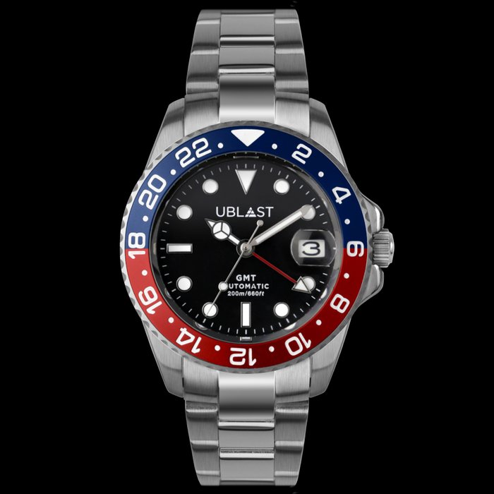 Preview of the first image of Ublast - Diver GMT - UBDGM40BKR - Sub 200M - Men - New.