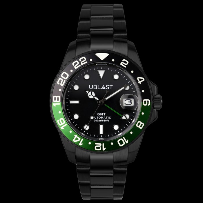 Preview of the first image of Ublast - Diver Automatic GMT - UBDGM40BBGN - Sub 200M - Men - New.