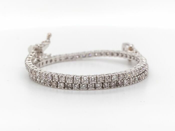 Preview of the first image of No Reserve Price - 14 kt. White gold - Bracelet - 2.00 ct Diamond.