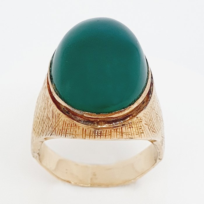 Preview of the first image of 18 kt. Yellow gold - Ring - 5.00 ct - chrysopass.