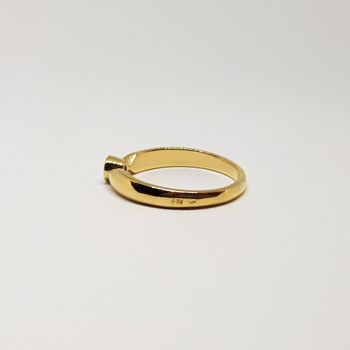 Image 3 of 18 kt. Yellow gold - Ring - 0.13 ct Diamond