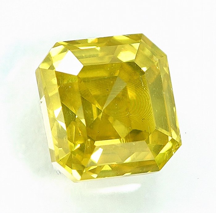 Diamant - 1.00 ct - Smaragd - Fancy Intense Yellow - SI2