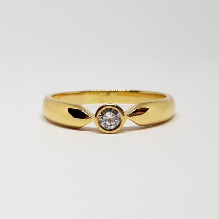 Image 2 of 18 kt. Yellow gold - Ring - 0.13 ct Diamond