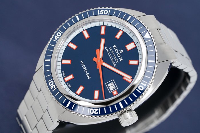 Preview of the first image of Edox - Hydro-Sub 1965 Chronometer Limited Edition Blue - 80128-3BUM-BUIO "NO RESERVE PRICE" - Men -.