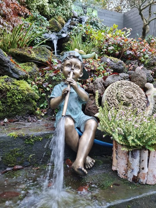 雕像, Boy Fountain - 49.5 cm - 青銅色