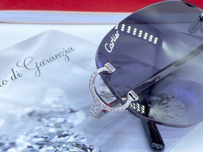 Cartier - Piccadilly Silver Diamond (No Customs Duties) - Sonnenbrille