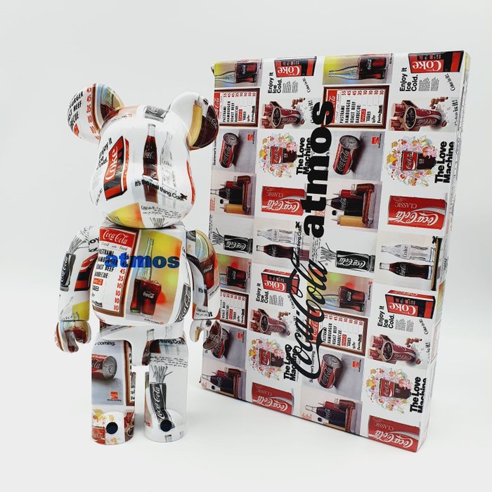 Preview of the first image of Medicom Toy - Be@rbrick 400% Coca Cola x Atmos.