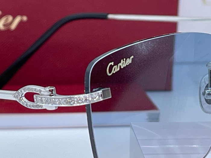 Cartier - Harmattan Diamond 0,71CT Silver - Okulary przeciwsłoneczne
