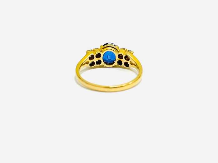 Image 3 of 14 kt. Yellow gold - Ring - 1.60 ct Sapphire