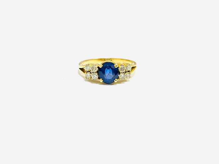 Image 2 of 14 kt. Yellow gold - Ring - 1.60 ct Sapphire