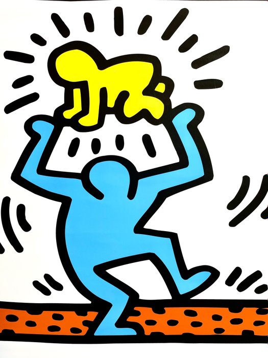 Keith Haring (after) - Yellow baby - 1990s