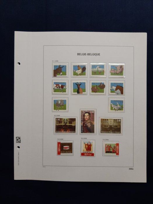 Belgien 2006 - komplett, die Briefmarken aus den Blocks und Markenheftchen