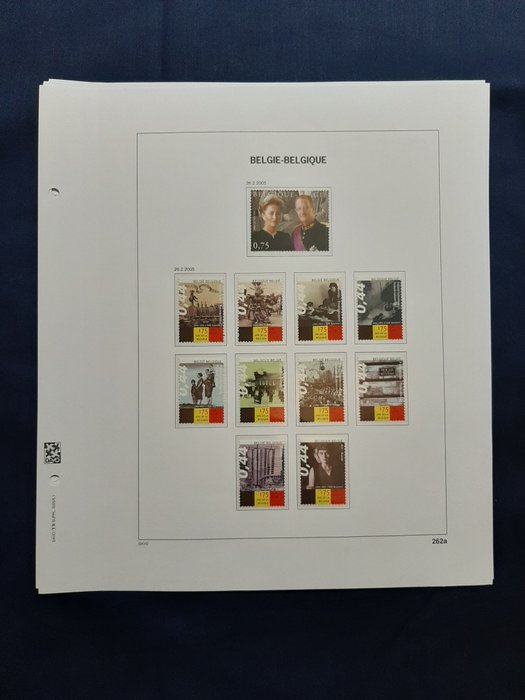 Belgien 2005 - komplett, die Briefmarken aus den Blocks und die Markenheftchen