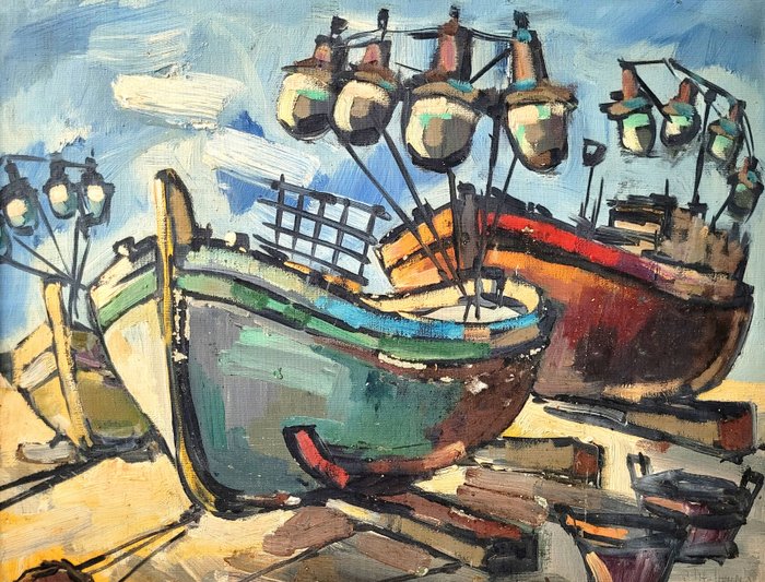 Petrus Theodorus 'Bob' Immink (1930-1989) - Impressionistische boten