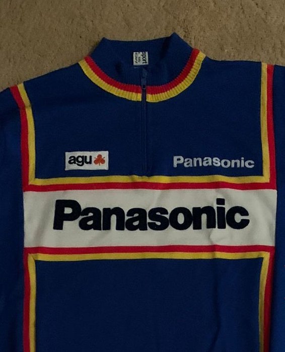 Panasonic Agu cycling team - Original wool cycling jersey - - Catawiki