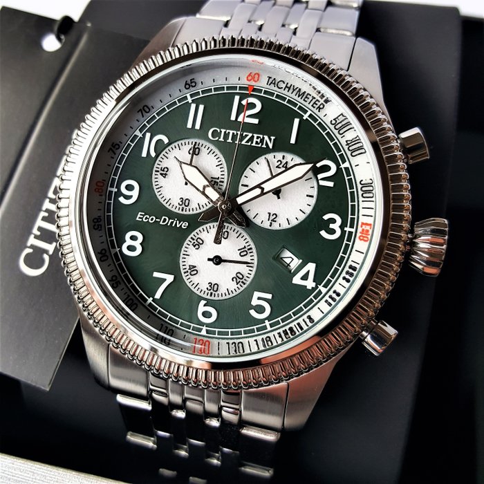 Preview of the first image of Citizen - Solar - Eco-Drive - Chronograph Multifunction - 180 Days Power Reserve - Men - New.