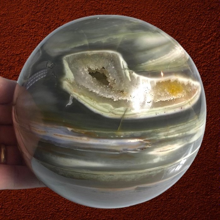 彩玛瑙 球体 - 145×145×145 mm - 3910 g