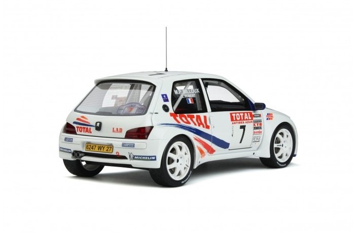 Image 3 of Otto Mobile - 1:18 - Peugeot 106 Maxi Rallye Antibes 2000 C. Robert - OT947