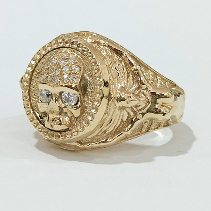 Image 3 of 18 kt. Gold, Yellow gold - Ring Diamond - Diamonds