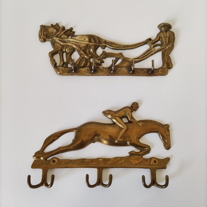 Horse hanger hooks (2) - Brass - Catawiki