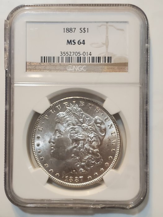 Estados Unidos. Morgan Dollar 1887 - Philadelphia - NGC - - Catawiki