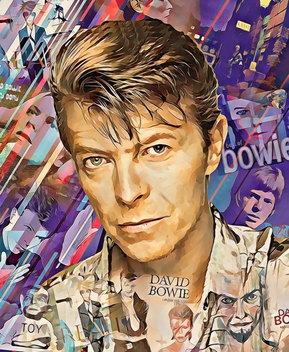 David Bowie - storie - Original by Raffaele De Leo/Limited edition 3/9 Fine art Giclèe + certificato - Artwork/ Painting - 2022/2022
