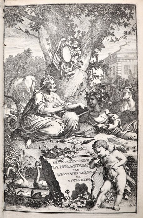 Jan Baptista Wellekens / Joost van den Vondel - Dichtlievende uitspanningen / Altaergeheimenissen ontvouwen in drie boecken. - 1663/1710
