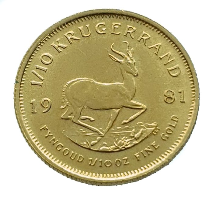 Etelä-Afrikka. 1/10 Krugerrand 1981 - 1/10 Oz.