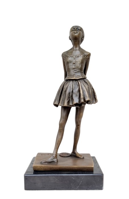 Figurine - Little dancer Caprice - Bronze, Marble