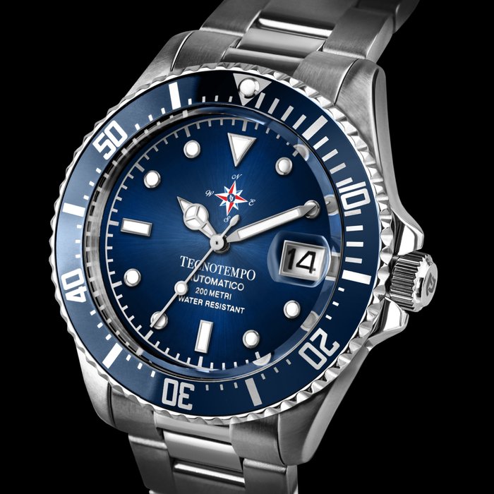 Image 2 of Tecnotempo - "NO RESERVE PRICE" Diver 200M WR Special Limited Edition Wind Rose - TT.200.RDVB (Blue