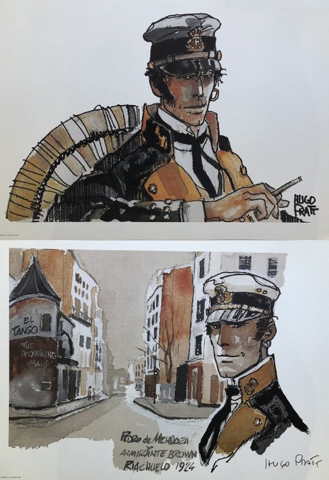 Preview of the first image of Pratt, Hugo - 2 stampe di Corto Maltese - Tango + Le Etiopiche - Loose page - First edition - (1998.