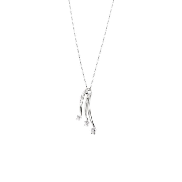 Image 2 of Recarlo - 18 kt. White gold - Necklace with pendant - 0.15 ct